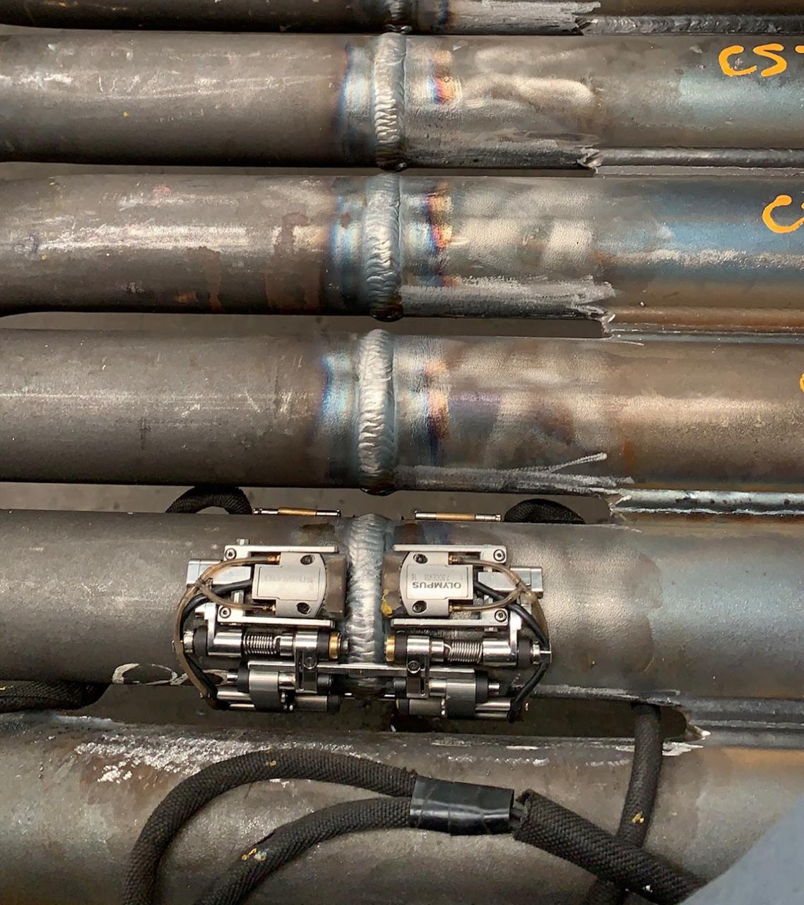 Phased array em soldas de tubos de caldeiras